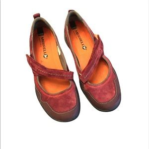 Merrell Fuscia Suede Mary Janes
